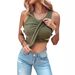 Women's Solid Color Vest Summer New Style round Neck Bra Design Feminine Base Layer Outerwear_ecoleips.com