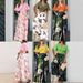 Women's Clothing Women's Suit Fashion Casual V Neck Loose Printed Top Wide Leg Long_ecoleips.com