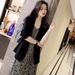 Women's Clothing Thin Sun Protection Shirt Suit Jacket Elegant Commuting Slim Patch Pocket Three Quarter Sleeve Suit_ecoleips.com