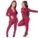 Women's Solid Color Two-Piece Suit Zipper Design Autumn Fashion European American Style Personalized Fit CN0049_ecoleips.com