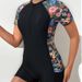 Aria Basics 2025 New European And American Cross-Border One-Piece Swimsuit Women, Sexy Athletic Color-Printed Bikini, Breathable_ecoleips.com