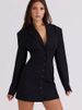JULISSA MO Sexy V-neck Long Sleeve Women Blazer Dress Black Single Breasted High Waist Dress Winter New Elegant Party Club Dress_ecoleips.com