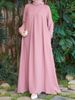Women's Clothing Muslim Middle Eastern Arabian Long Sleeved Abaya Temperament Dress_ecoleips.com