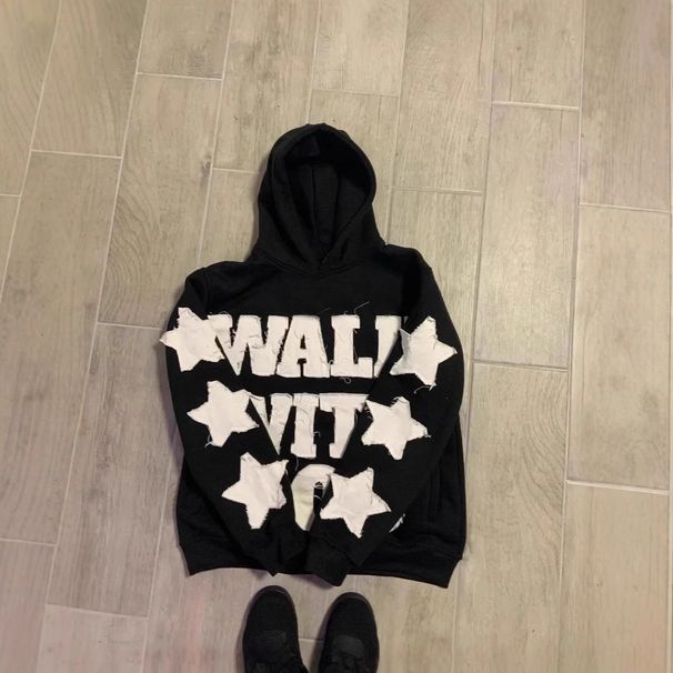 Unisex American Style Hip Hop Letter Patch Embroidered Hoodie Retro Streetwear Loose Fit Sweatshirt for Women_ecoleips.com