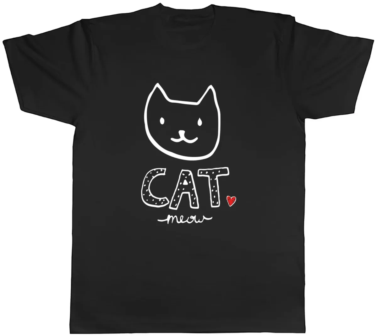 Women's T-Shirts Meow Mens T-Shirt Pet Kitten Cat Lover Unisex Tee Gift_ecoleips.com