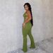Women's Clothing Halter Neck Slim Fit Lace Up Backless Sexy Hot Girl Jumpsuit Flared Jumpsuit_ecoleips.com
