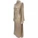 Muslim Women's Dress Flashing Gold Stamped Long Skirt Robe Abaya_ecoleips.com