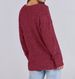 K Women's Long-sleeved V-neck Ribbed Brushed Knitted Top T-shirt_ecoleips.com