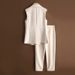 Women's Clothing spring and autumn slim sleeveless vest vest suit two piece suit women's trend_ecoleips.com