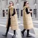 Knee-Length Puffer Vest – Oversized Quilted Gilet With Hood (4 Sizes, Lightweight & Stylish)_ecoleips.com