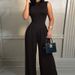 Women's Floral Print Jumpsuit Sleeveless Long Pants Romper With Zip Detail Stretchy Spandex Casual Wear Multiple Colors And Sizes_ecoleips.com