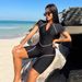 Women's Clothing New Short Sleeved Zipper Swimsuit One Piece Surfing Suit Diving Suit_ecoleips.com
