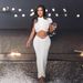 Women’s Clothing Women's Sexy Knitted See Through Nightclub Suit Low Waist Hip Skirt Suit_ecoleips.com