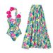 Women's Orchid Strap Printed One Piece Swimsuit Item Huludao Swimwear Sexy Vacation Style_ecoleips.com