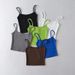 Women's Clothing Flat Short Camisole Vest Female Fashion Elastic Tight Camisole Basic Top_ecoleips.com