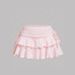 Trendy Irregular Sports Y2K Millennium Design Pleated Tie Low Waist Casual Midi Skirt Summer_ecoleips.com