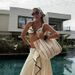 2026 New Three Piece Women's Swimsuit Black White Color Block Triangle Strap Bikini INS Beachwear European American Style_ecoleips.com