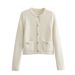 Women's Clothing Summer New Women's Button Decorated Knitted Cardigan Jacket_ecoleips.com