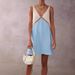 Voya New Women's Foreign Trade European And American Women's Clothing Summer V-neck Loose Sleeveless Tank Dress_ecoleips.com