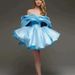 Off-Shoulder Mini Dress Style Elegant Birthday Party Wear Short Women's Clothing_ecoleips.com