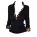 Women's Slim Fit V Neck Long Sleeve T-Shirt Leopard Print Patchwork Versatile Base Layer Top For Autumn Winter_ecoleips.com