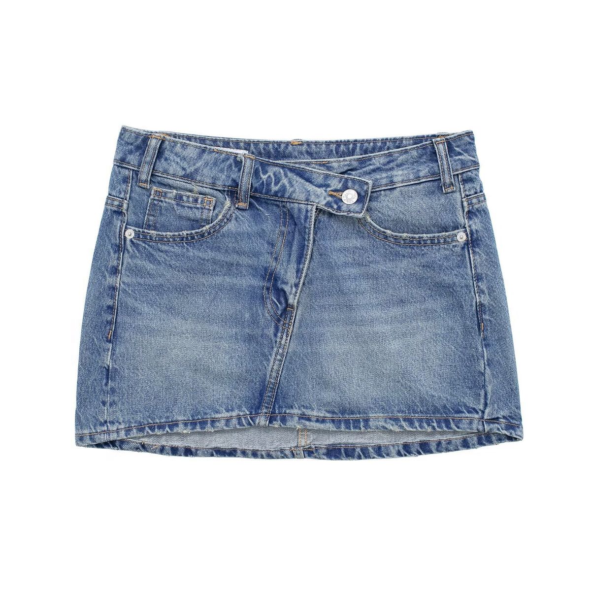 Verve New Fashion Versatile High-Waisted Denim Mini Skirt For Women_ecoleips.com