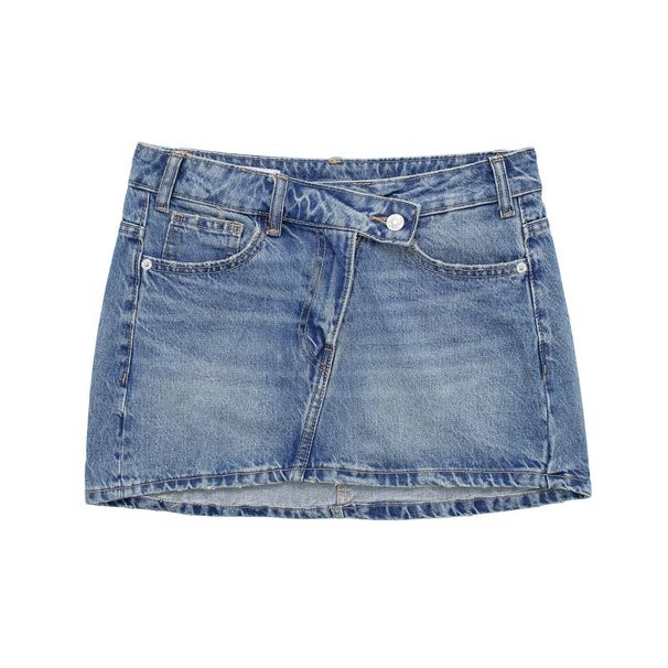 Verve New Fashion Versatile High-Waisted Denim Mini Skirt For Women_ecoleips.com