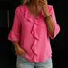 2026 Spring/Summer New European And American Fashion V-neck Ruffled Loose Blouse For Cross-Border Trade_ecoleips.com