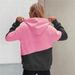 Women's Fleece Lined Hooded Sweatshirt Casual Loose Drawstring Print Design American Style Hot Selling Autumn Winter Clothing_ecoleips.com