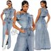 2025 New Women's Casual Solid Color Autumn Winter Split Denim Skirt Two-Piece Set_ecoleips.com