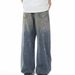 Unisex Distressed Washed Wide-Leg Jeans – Oversized Streetwear Denim Pants With Splatter Paint Effect_ecoleips.com