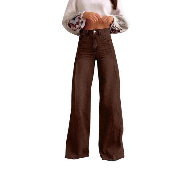 Retro High-Waisted Wide-Leg Jeans – Vintage Washed Denim Pants For Women (Light Blue/Deep Blue/Brown, S-3XL)_ecoleips.com