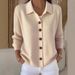 2026 European American Cross-border Knitted Cardigan With Buttons, Sweater Coat, New Autumn And Winter Solid Color_ecoleips.com