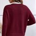 Women's V-Neck Lace Trim Knit Sweater - Solid Color Long Sleeve Pullover For Autumn & Winter_ecoleips.com