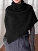 K High Neck Knitted Scarf For Women With A Sense Of Luxury, Layered With Split Ends, Headband And Neck Cover, Shawl And Cape Scarf_ecoleips.com