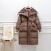 Coat With Large Lapel, Thickened Mid-Length Women's Lamb Wool Down Cotton Jacket, European Style Winter Chenille Spandex_ecoleips.com