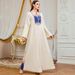 Elegant Floral Embroidered Long Robe for Women Fashionable Loose Dress Ethnic Style Cross-Border New Arrivals_ecoleips.com
