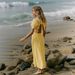 Voya 2026 Summer New Backless Lace-Up Long Dress With Lace V-Neck, Puff Sleeves, And Irregular Hem For Vacation_ecoleips.com