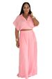 Women's Fashion Loose Suit Solid Color Lapel V-Neck Batwing Top Wide Leg Pants Spring/Autumn Wear_ecoleips.com