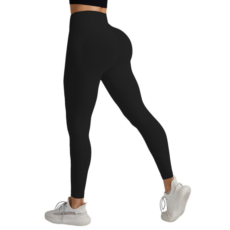 Women's Seamless Peach Shaped Hip Lifting Fitness Pants Breathable Nine Point Yoga Trousers Style Sportswear For Autumn/Winter_ecoleips.com