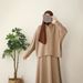 Women's Clothing Muslim Women's Clothing Solid Color Knitted Loose Hooded Top Suit_ecoleips.com