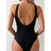 Women's Clothing new sexy backless solid color one piece swimsuit cover skirt two piece suit swimsuit_ecoleips.com