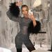 Sheer Mesh Party Dress With Glitter Threads – Sleeveless Bodycon Mini Dress For Night Out (Black/Pink/White)_ecoleips.com