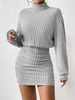 Cross-Border Foreign Trade European And American Women's 2024 Autumn Winter Slim Fit Fashion Ribbed High Neck_ecoleips.com