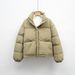 New Solid Color Simple Loose Stand-up Collar Dopamine Down Jacket Women's Winter Korean Version Warm Bread Jacket_ecoleips.com