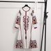 Bohemian Retro Ethnic For Women, Vacation Cotton Linen Embroidered National Style Tie Loose Long Dress_ecoleips.com