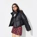"Cropped Quilted Jacket – Streetwear Zip-Up Puffer With Stretch Panels (S-XL, Slim Fit) – Edgy Layering Staple For Urban Explorers"_ecoleips.com