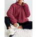Women's Clothing Reversible Fleece Floral Zip-Up Hoodie - Soft & Stylish Pullover With Cozy Double-Sided Fabric (Wine Red, Khaki, Beige, Dark Gray)_ecoleips.com