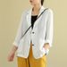 2026 Autumn New Fashion Casual Cotton Linen Blazer For Women, Solid Color Versatile Long Sleeve Loose Fit Suit Jacket_ecoleips.com