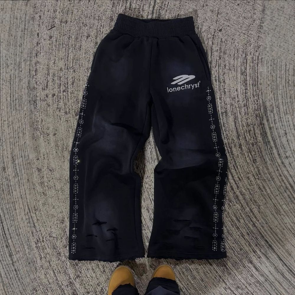 Unisex Hip Hop Casual Pants - Bead Dyed Streetwear Trousers For Men & Women (Loose Fit, One Size)_ecoleips.com